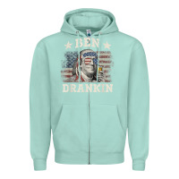 Seafoam Ben Drankin 4th of July Patriotic Funny T-Shirt Zipper Hoodie - artisFamous