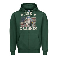 Sports Green Ben Drankin 4th of July Patriotic Funny T-Shirt Zipper Hoodie - artisFamous