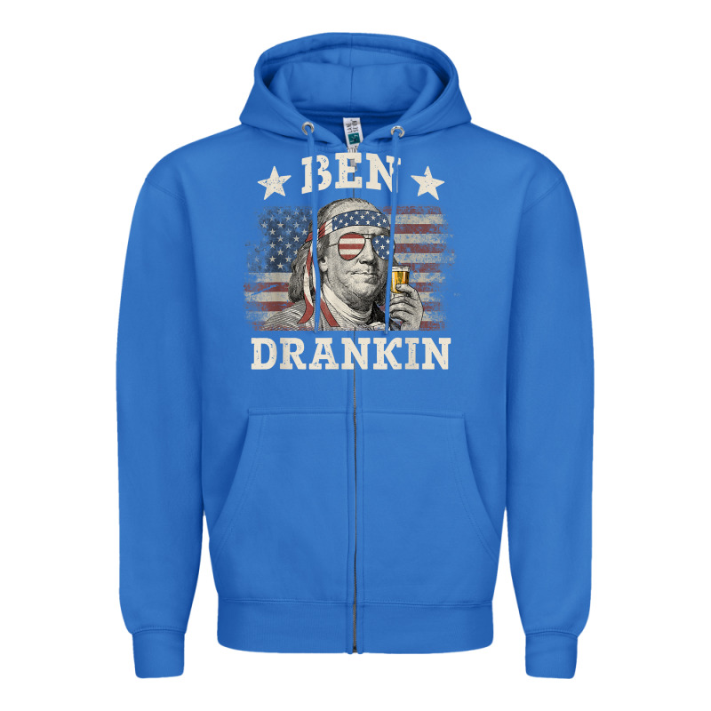 Ben Drankin 4th Of July Patriotic Funny T-shirt Zipper Hoodie by artisFamous | Teevron