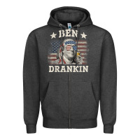 Charcoal Heather Ben Drankin 4th of July Patriotic Funny T-Shirt Zipper Hoodie - artisFamous