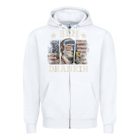 White Ben Drankin 4th of July Patriotic Funny T-Shirt Zipper Hoodie - artisFamous