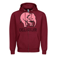 Burgundy delirium tremens Zipper Hoodie - artisFamous