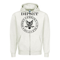 Oatmeal Heather dipset diplomats Zipper Hoodie - artisFamous