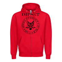 Red dipset diplomats Zipper Hoodie - artisFamous