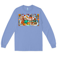 Colony Blue Thanksgiving Coffee Drink Kids Cup Long Sleeve Tee - CowhideDigitalArt