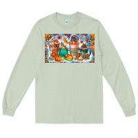 Matcha Thanksgiving Coffee Drink Kids Cup Long Sleeve Tee - CowhideDigitalArt