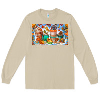 Mushroom Thanksgiving Coffee Drink Kids Cup Long Sleeve Tee - CowhideDigitalArt