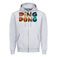 Heather Grey ding dong new Zipper Hoodie - artisFamous