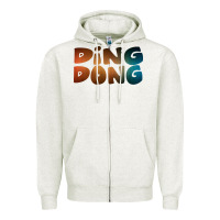 Oatmeal Heather ding dong new Zipper Hoodie - artisFamous