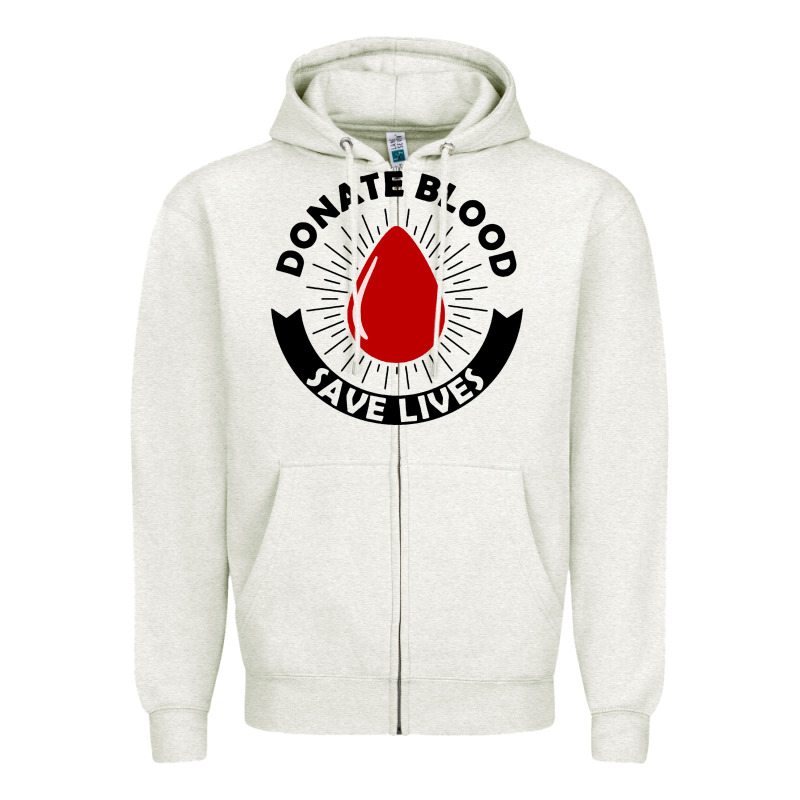 Donate Blood Save Lives Blood Donor Zipper Hoodie by artisFamous | Teevron