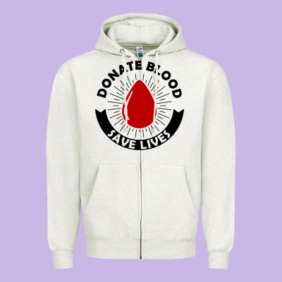 Donate Blood Save Lives Blood Donor Zipper Hoodie Designed By Artisfamous
