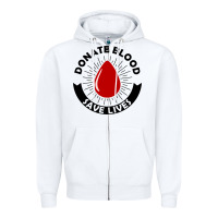 White donate blood save lives blood donor Zipper Hoodie - artisFamous