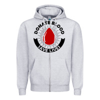 Heather Grey donate blood save lives blood donor Zipper Hoodie - artisFamous