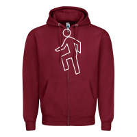 Burgundy everyday im shufflin Zipper Hoodie - artisFamous