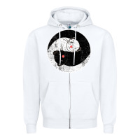 White ferret harmony Zipper Hoodie - artisFamous