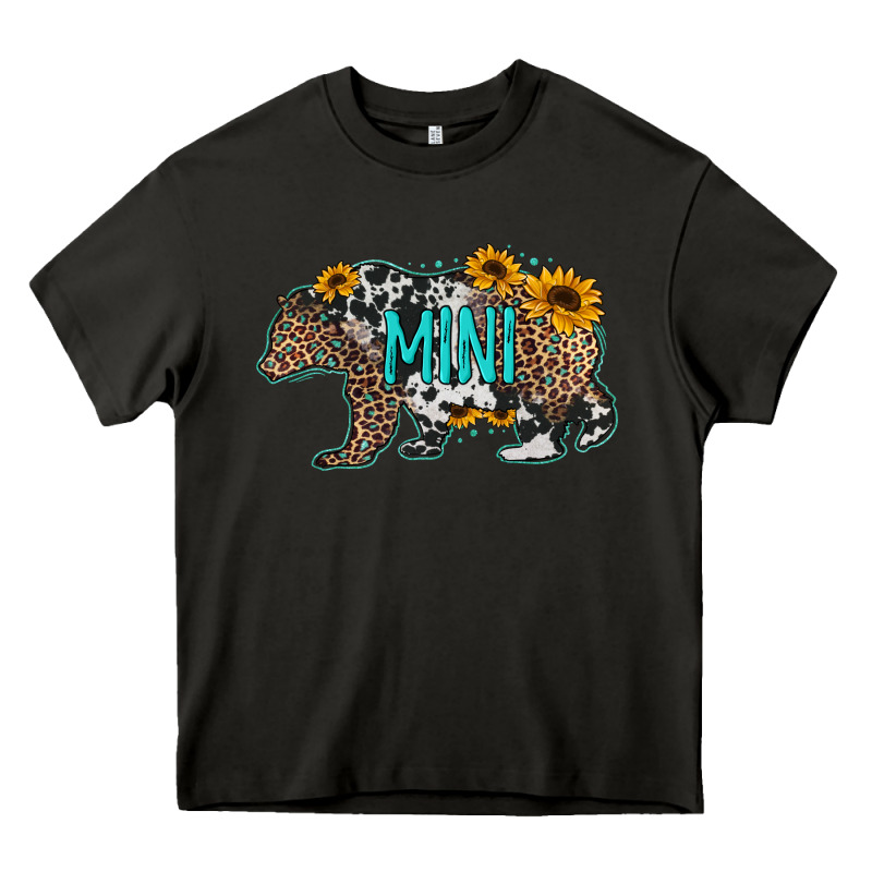 Baby Bear Mini Sunflowers Leopard Cowhide Mother's Day Heavy Core Tee by Jasminsmagicworld | Teevron