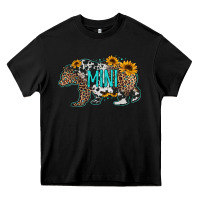 Black baby bear mini sunflowers leopard cowhide mother's day Heavy Core Tee - Jasminsmagicworld