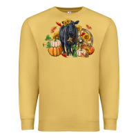 Antique Gold Fall black angus Premium Sweatshirt - RanaPortraitStore