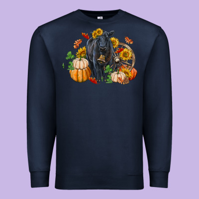 Fall Black Angus Premium Sweatshirt Designed By Ranaportraitstore