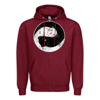 Burgundy ferret harmony Zipper Hoodie - artisFamous