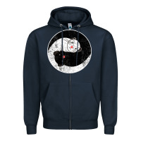 Navy ferret harmony Zipper Hoodie - artisFamous