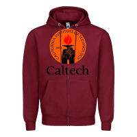 Burgundy caltech california institute Zipper Hoodie - artisFamous