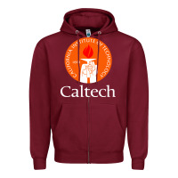 Burgundy caltech california institute Zipper Hoodie - artisFamous