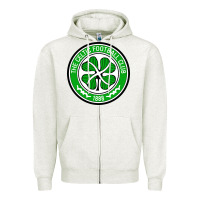 Oatmeal Heather celtic fc Zipper Hoodie - artisFamous