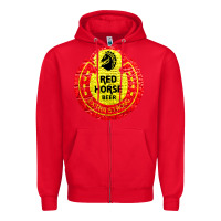 Red red horse Zipper Hoodie - artisFamous