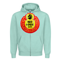 Seafoam red horse Zipper Hoodie - artisFamous