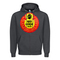 Smoke red horse Zipper Hoodie - artisFamous