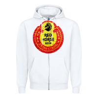 White red horse Zipper Hoodie - artisFamous