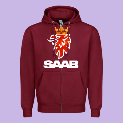 Saab Zipper Hoodie Designed By Artisfamous