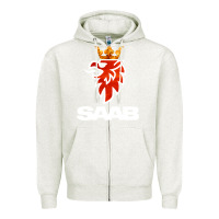 Oatmeal Heather saab Zipper Hoodie - artisFamous