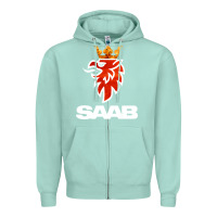 Seafoam saab Zipper Hoodie - artisFamous