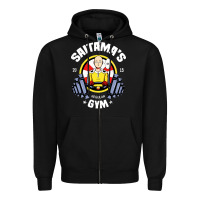 Black anime gym Zipper Hoodie - artisFamous