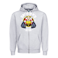 Heather Grey anime gym Zipper Hoodie - artisFamous