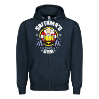 Navy anime gym Zipper Hoodie - artisFamous