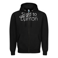 Black sired to damon Zipper Hoodie - artisFamous