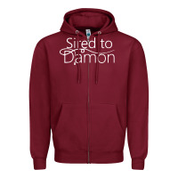 Burgundy sired to damon Zipper Hoodie - artisFamous