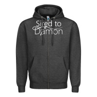 Charcoal Heather sired to damon Zipper Hoodie - artisFamous