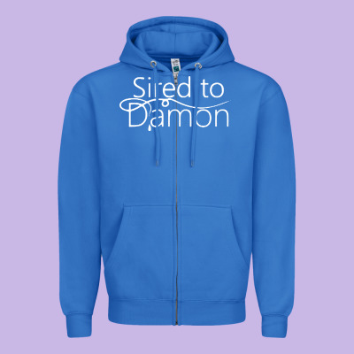Sired To Damon Zipper Hoodie Designed By Artisfamous