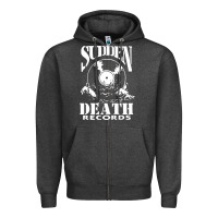 Charcoal Heather sudden death records Zipper Hoodie - artisFamous