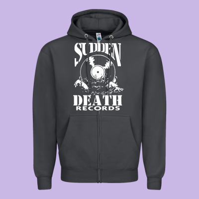 Sudden Death Records Zipper Hoodie Designed By Artisfamous