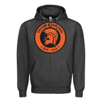 Charcoal Heather trojann records est 1968 Zipper Hoodie - artisFamous