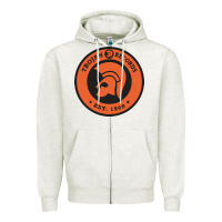 Oatmeal Heather trojann records est 1968 Zipper Hoodie - artisFamous