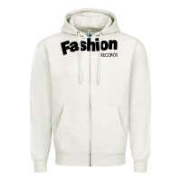 Oatmeal Heather fashion records Zipper Hoodie - artisFamous