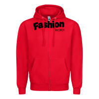 Red fashion records Zipper Hoodie - artisFamous