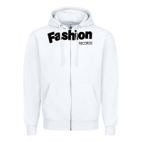White fashion records Zipper Hoodie - artisFamous