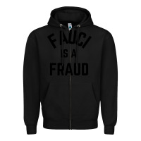 Black fauci is a fraud Zipper Hoodie - artisFamous